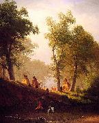 Albert Bierstadt The Wolf River, Kansas painting